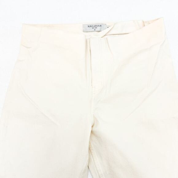 MM La Fleur Cream Straight Leg Denim Jeans Pull On Size 10 - Picture 8 of 9